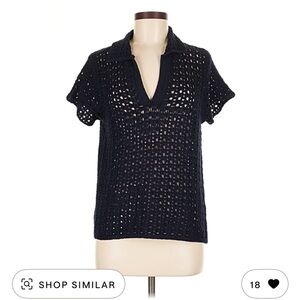 Cyrus Black Crochet Blouse